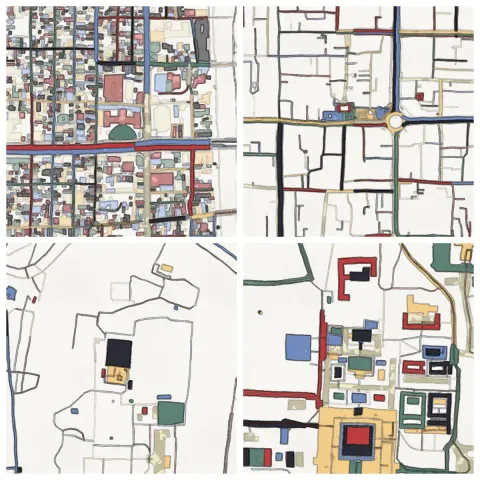 Preview of Kyoto, lines and blocks