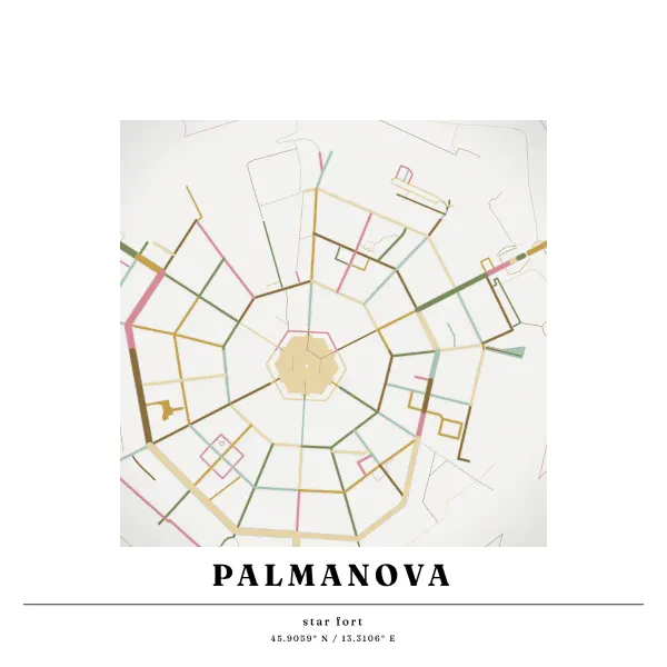 The mapalette “Palmanova’s nine points”