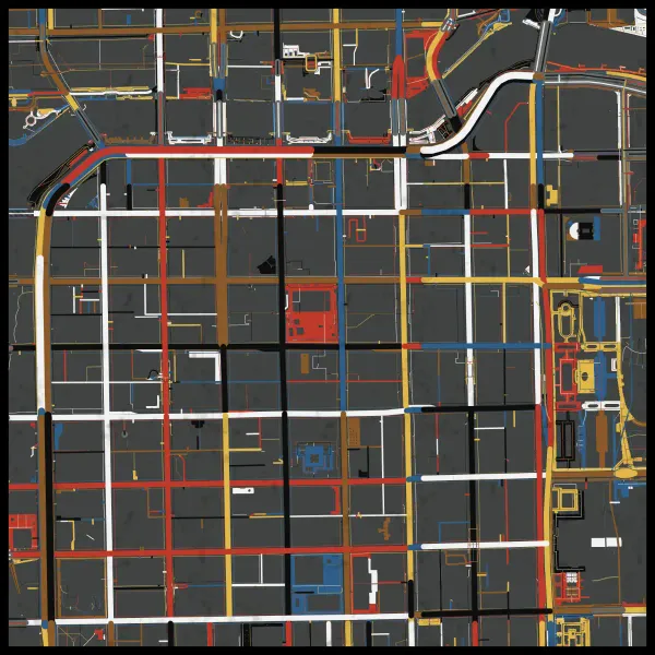 The mapalette “The Loop, in Pollock’s colours”