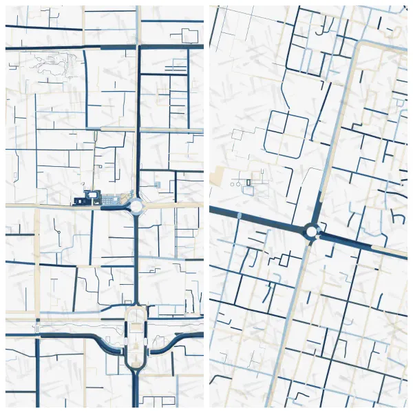 The mapalette “Xi’an, walled grid”