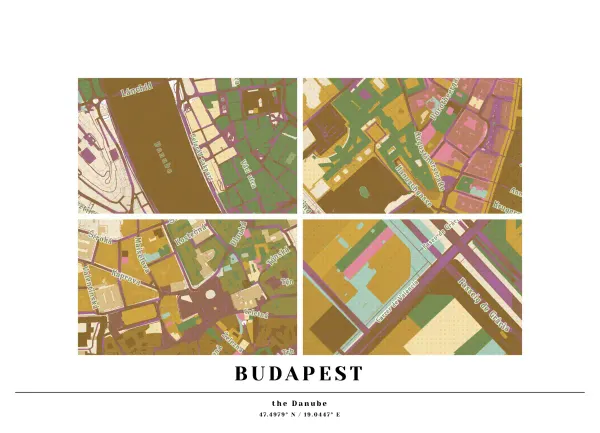 The mapalette “Art-nouveau Budapest”