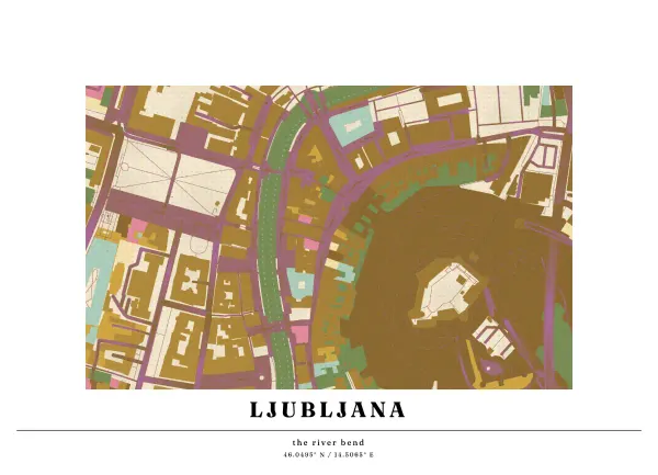 The mapalette “Art-nouveau Ljubljana”