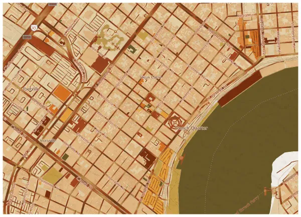 The mapalette “French Quarter in autumn”