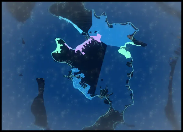 The mapalette “Bioluminescent lagoon”