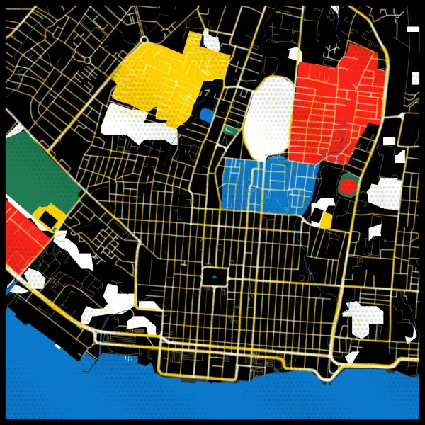 The mapalette “Basquiat’s Kingston”