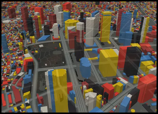 The mapalette “Shinjuku, towers only”