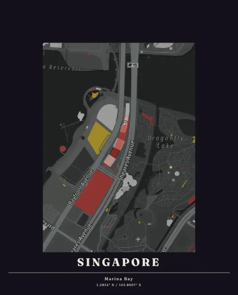 Preview of Marina Bay, blocks lit