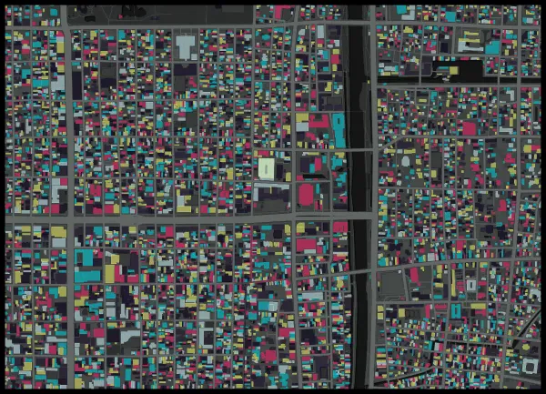 The mapalette “Kyoto, blocks lit”
