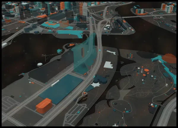 The mapalette “Marina Bay, towers only”