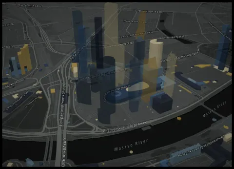 Preview of Moscow City, lit