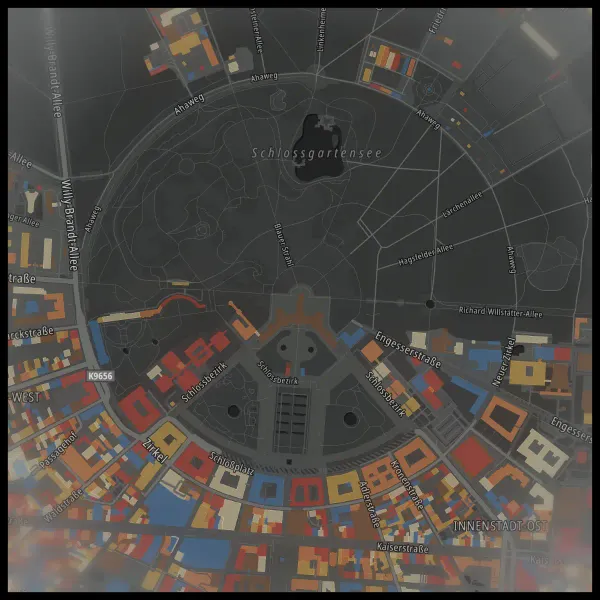 The mapalette “Klee, buildings only”