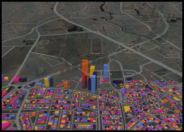 The mapalette “Jakarta after dark”