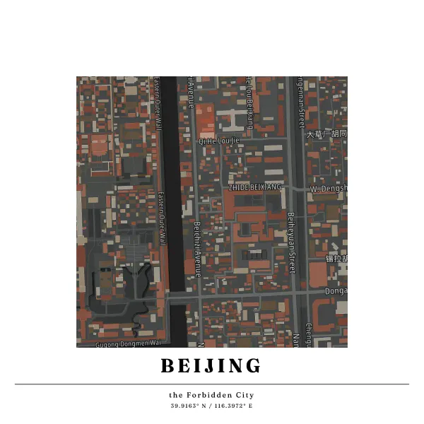 The mapalette “The Forbidden City, in halls”