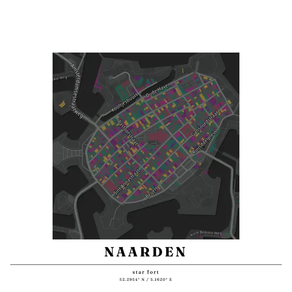 The mapalette “Naarden, in buildings”