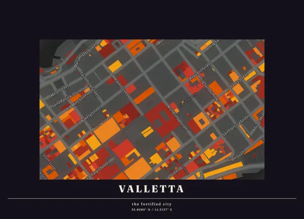 The mapalette “Rothko, buildings only”