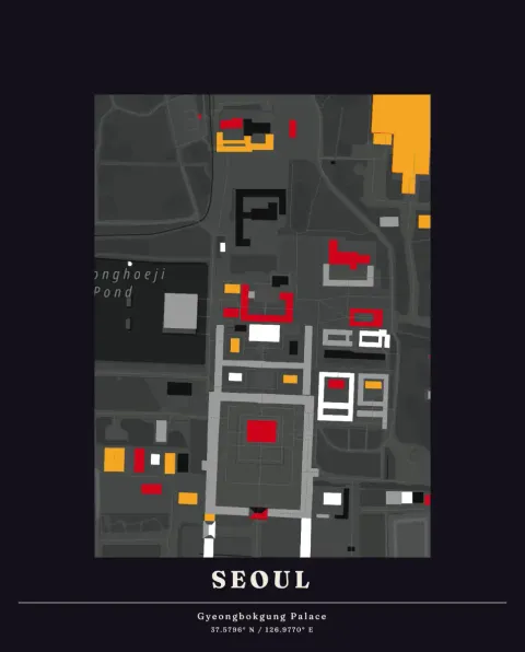 Preview of Seoul, blocks in ink