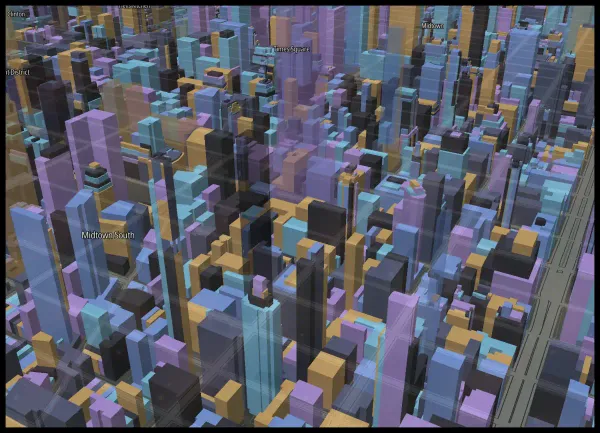 The mapalette “Midtown, towers only”