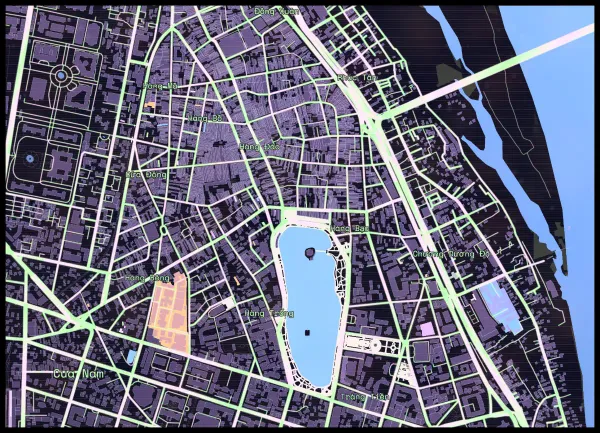 The mapalette “Hanoi, after dark”