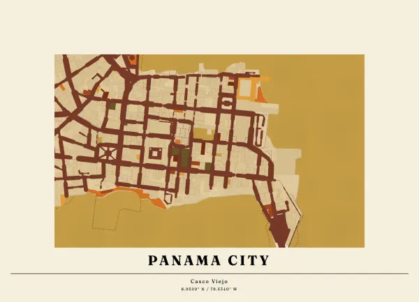 The mapalette “Casco Viejo, charted”