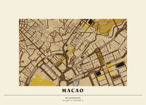 The mapalette “Macao, engraved”