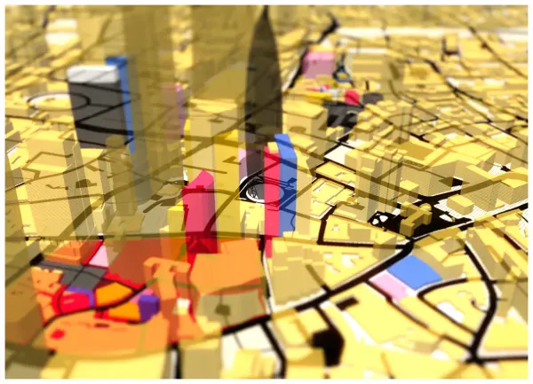 The mapalette “The City, inked”