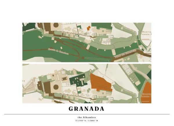 The mapalette “The Alhambra on cream”