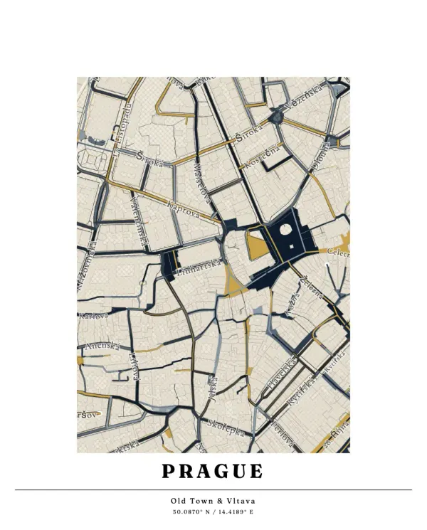 The mapalette “Prague, cross-hatched”