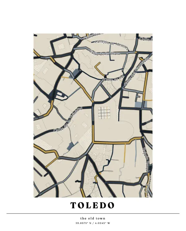 The mapalette “Toledo, cross-hatched”