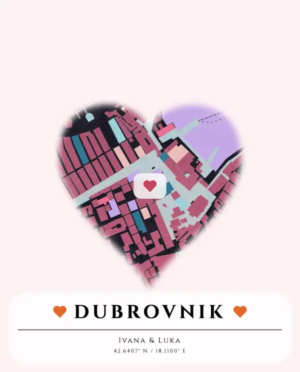 The mapalette “Dubrovnik vows”