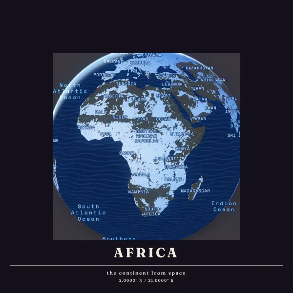 The mapalette “Africa, blueprinted”
