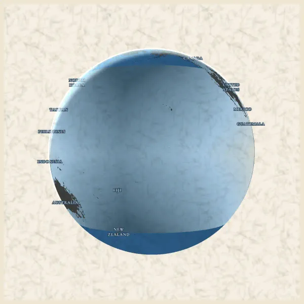 The mapalette “Hokusai’s ocean”