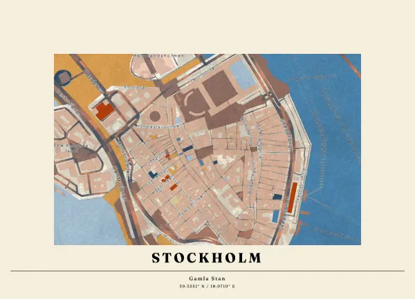 The mapalette “Stockholm in gouache”