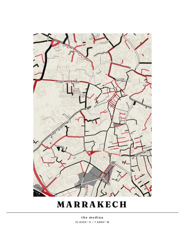 The mapalette “Marrakech in graphite”