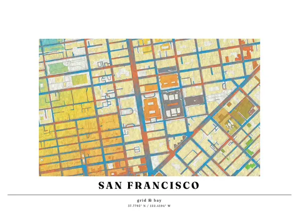 The mapalette “Hockney’s San Francisco”