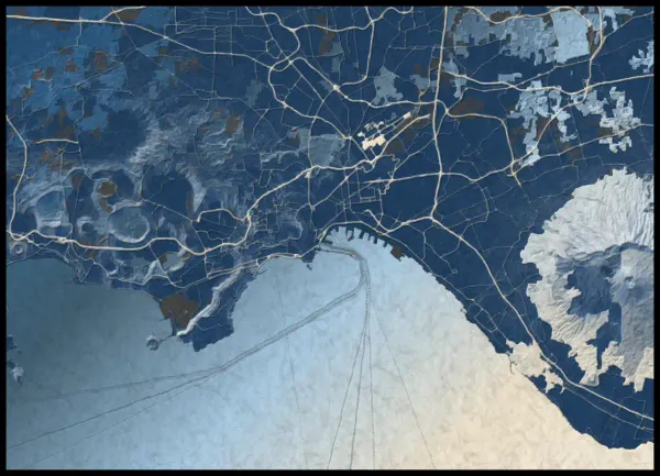 The mapalette “Vesuvius in Hokusai’s blues”