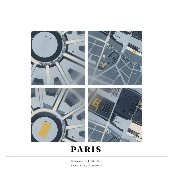 The mapalette “Paris, folded”