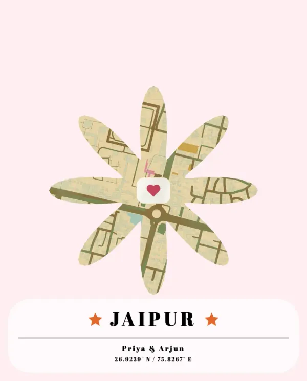 The mapalette “Jaipur, gulabi”