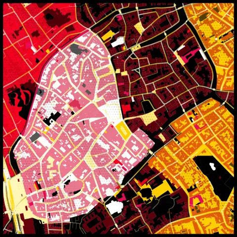 Kusama’s Bruges, painted in Mapalette