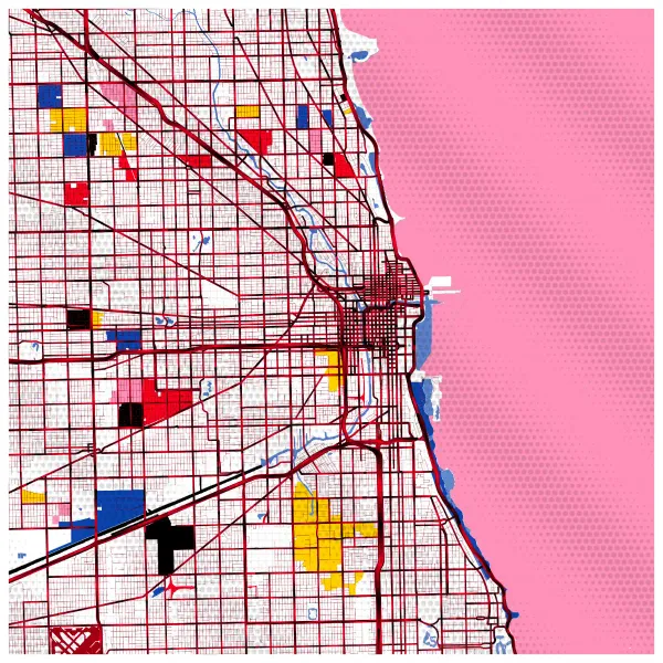 The mapalette “Lichtenstein’s lakefront”