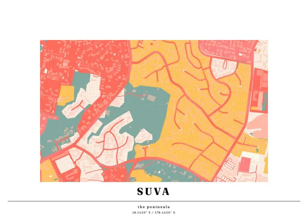 The mapalette “Living Coral Suva”