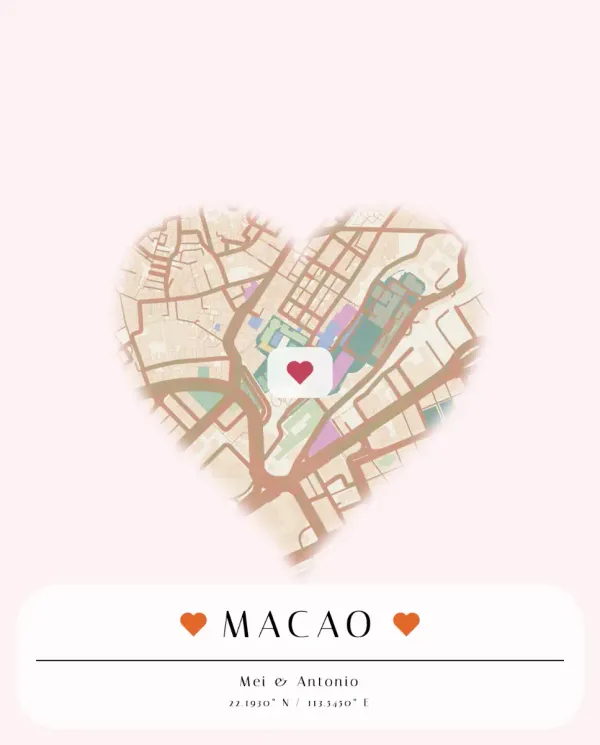The mapalette “Macao, two coasts”