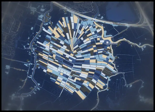 The mapalette “The round polder, dreamt”