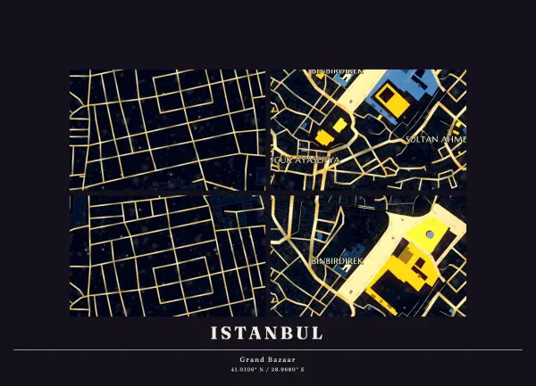 The mapalette “The bazaar at midnight”