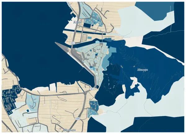 The mapalette “Kotor sea chart”