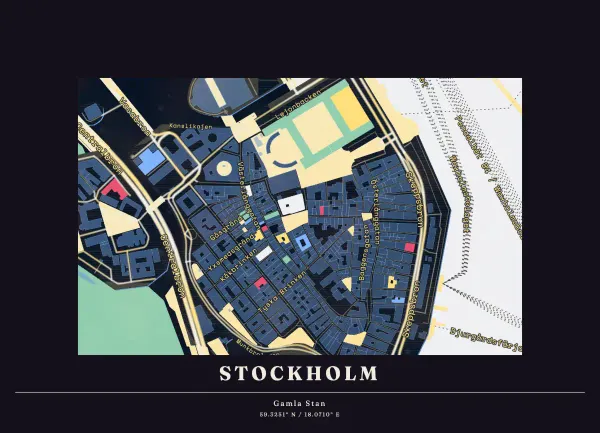 The mapalette “Stockholm nightfox”