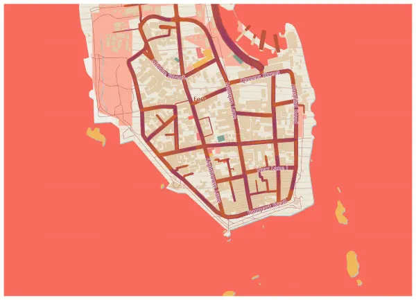 The mapalette “Galle Fort, surveyed”