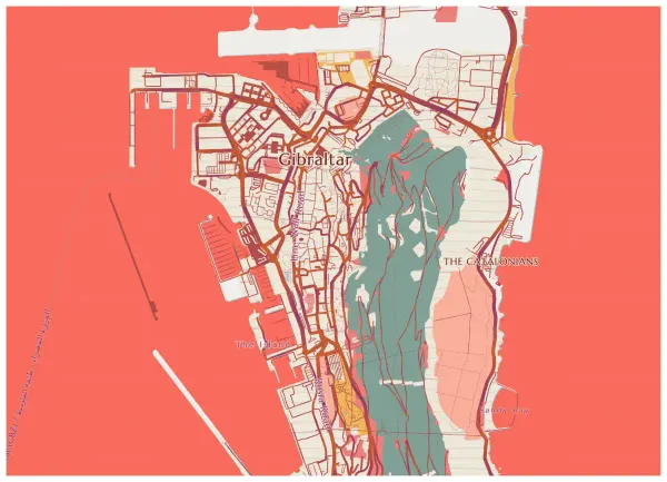 The mapalette “The Rock, surveyed”