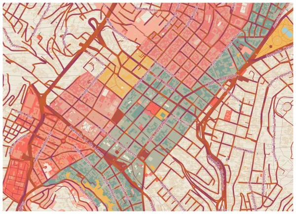 The mapalette “Quito, surveyed”