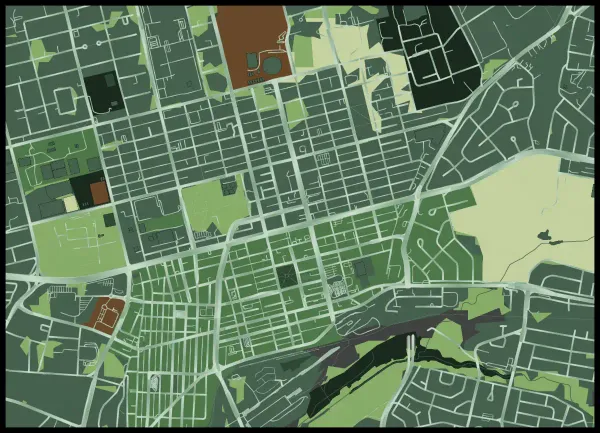 The mapalette “Harare in fern”