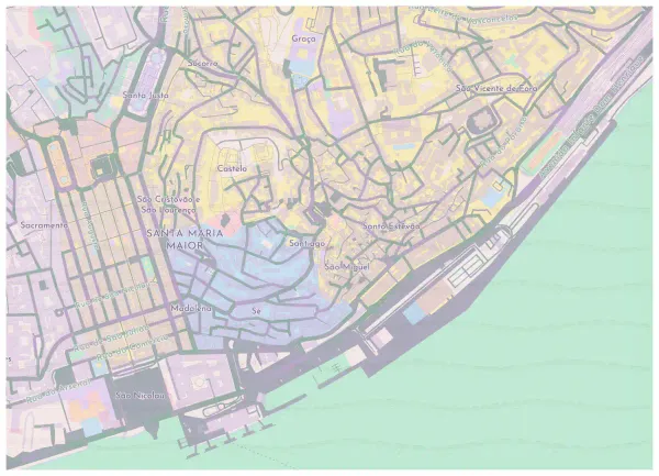 The mapalette “Alfama in pastel”